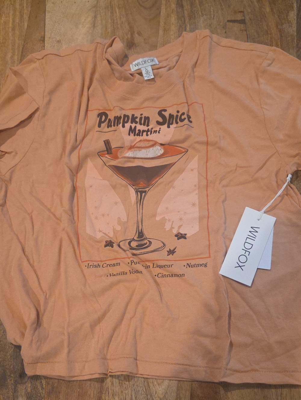 NWT Wildfox Pumpkin Spice Martini T-Shirt